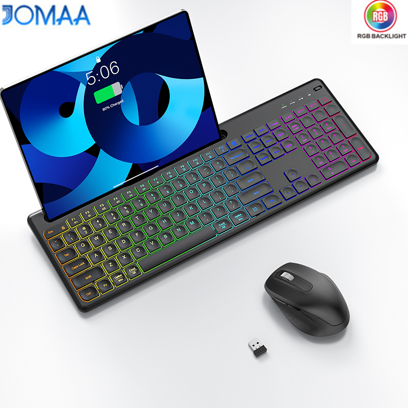 Gaming Keyboard And Mouse Wireless - Ergonomic 2.4G Wireless Keyboard Mouse Combo