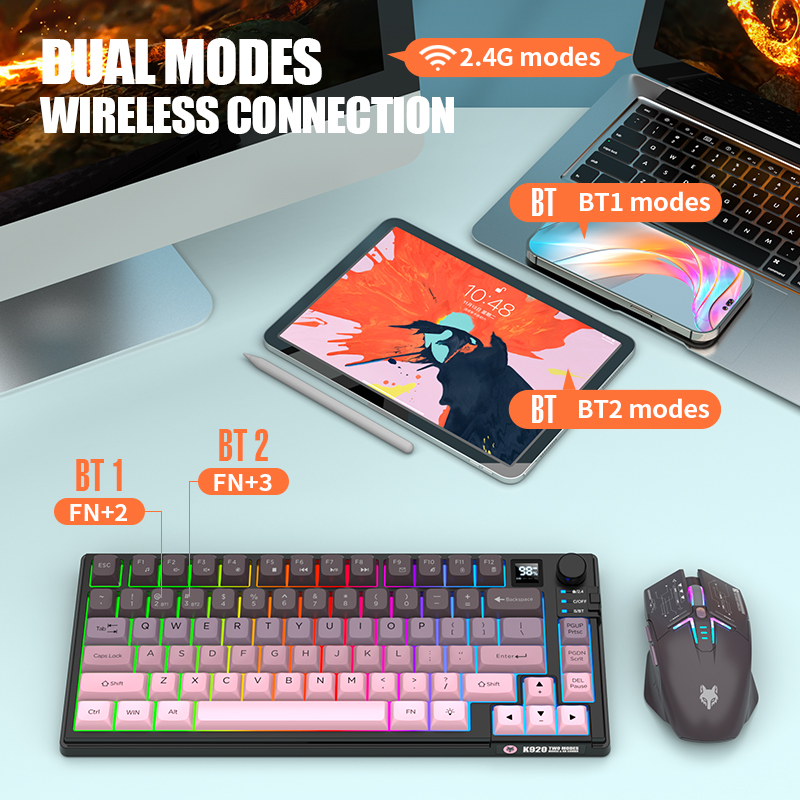 2.4G Dual-Mode Bluetooth Wirel - Gaming Keyboard And Mouse Wireless recension och pris