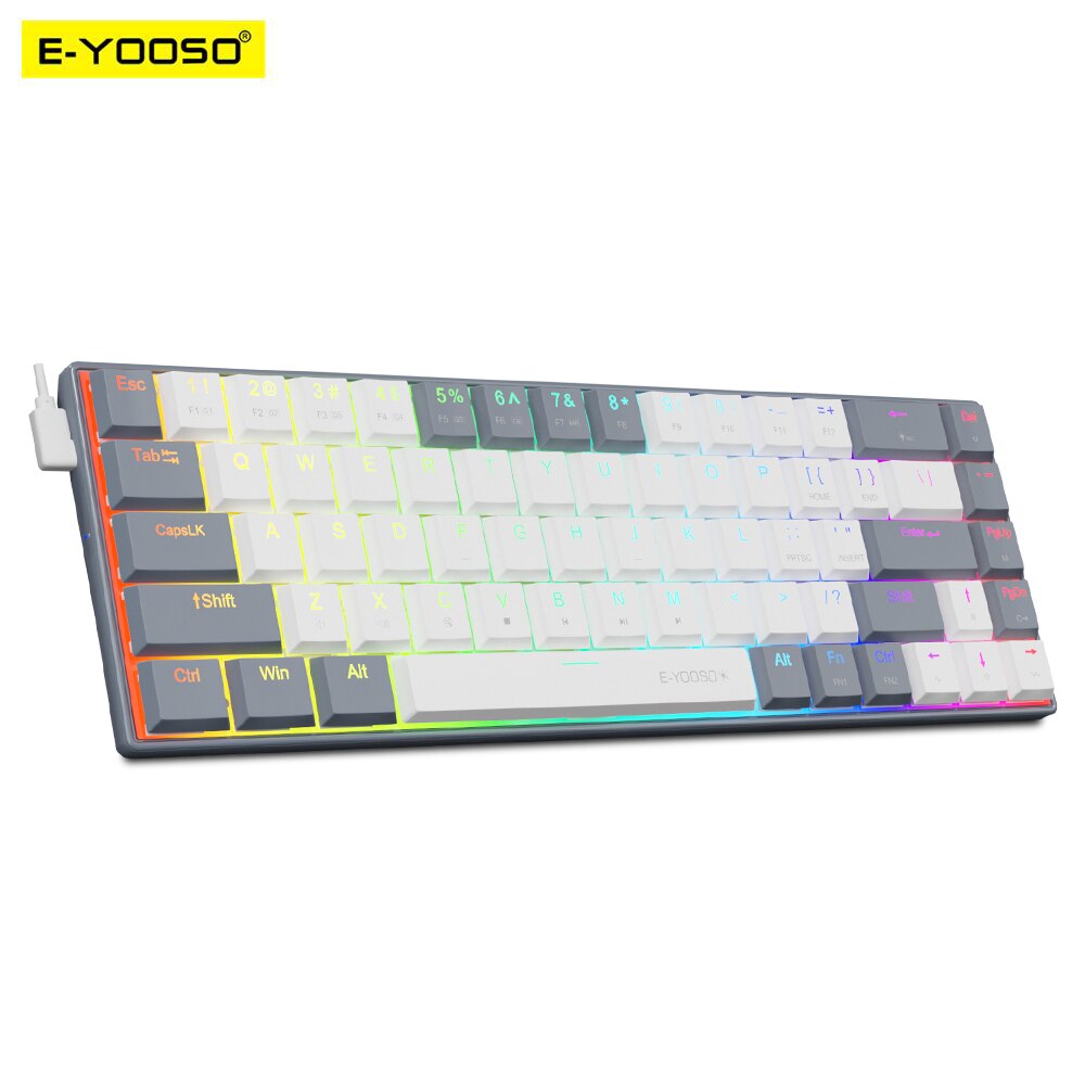 E-YOOSO A68 RGB Mini Slim USB  - Gaming Keyboard Budget recension och pris