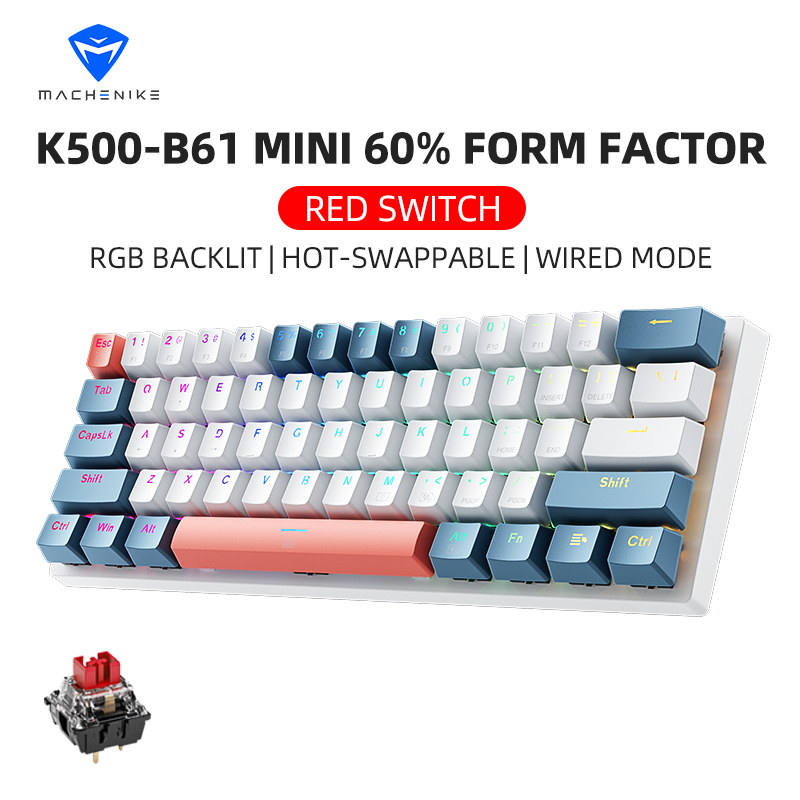 K500-B61 Machenike Mini Mechan - Gaming Keyboard Thocky recension och pris