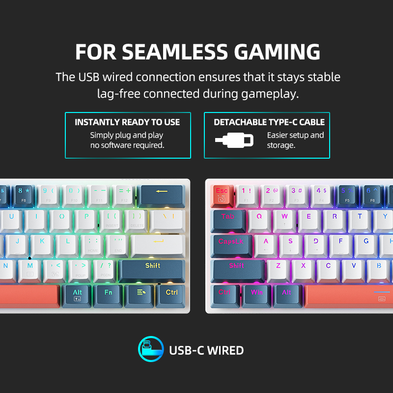K500-B61 Machenike Mini Mechan - Gaming Keyboard Thocky recension och pris