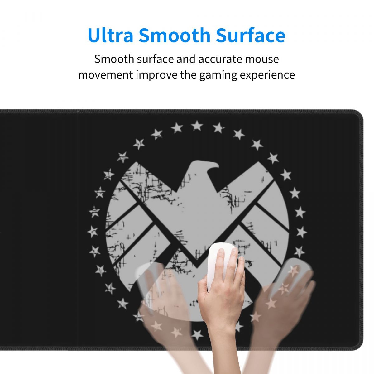 Large Mouse Pad Shield Agent T - Gaming Keyboard Training recension och pris