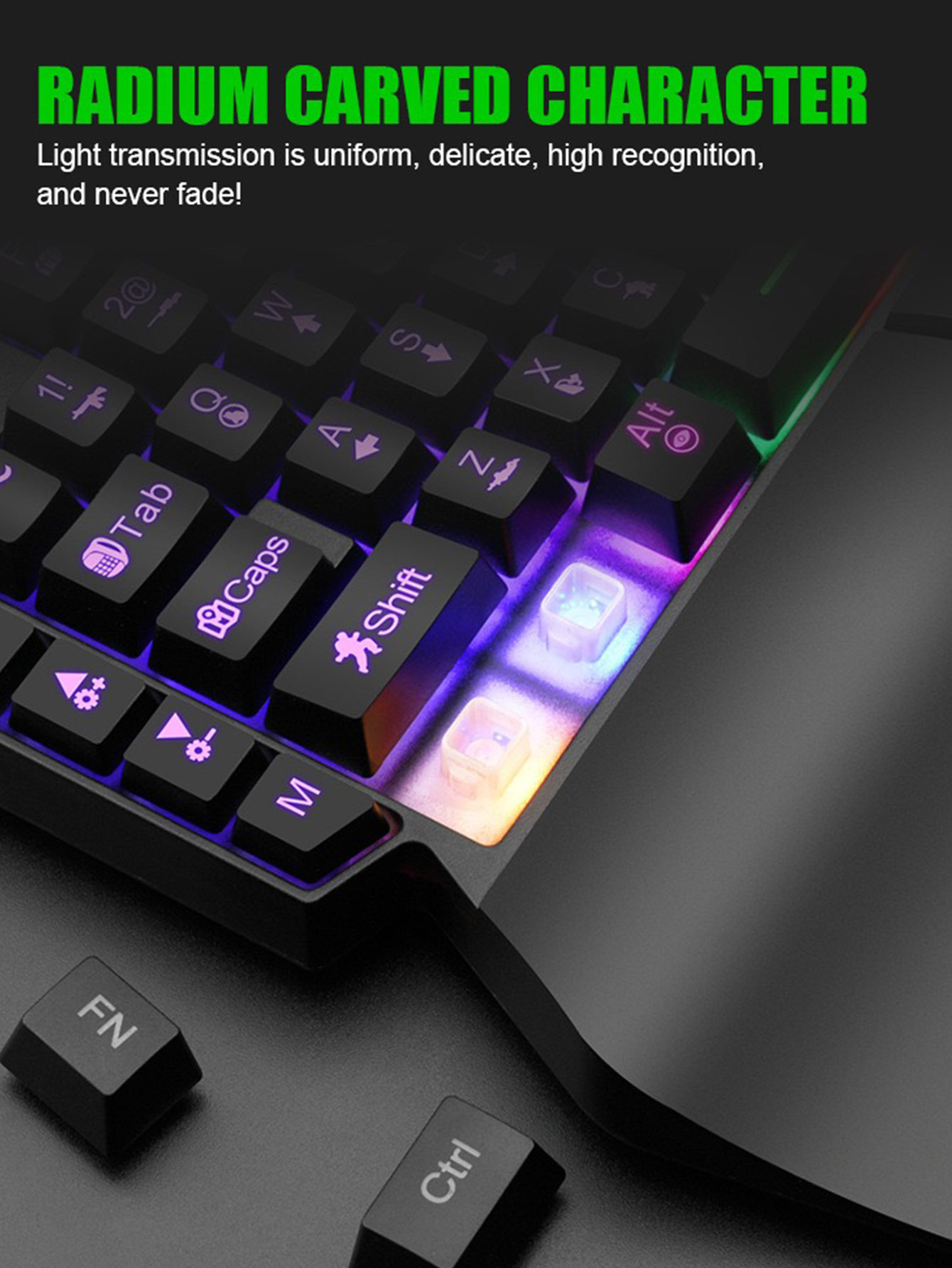 Mechanical One-Handed Light Ga - Gaming Keyboard And Mouse Converter For Mobile recension och pris