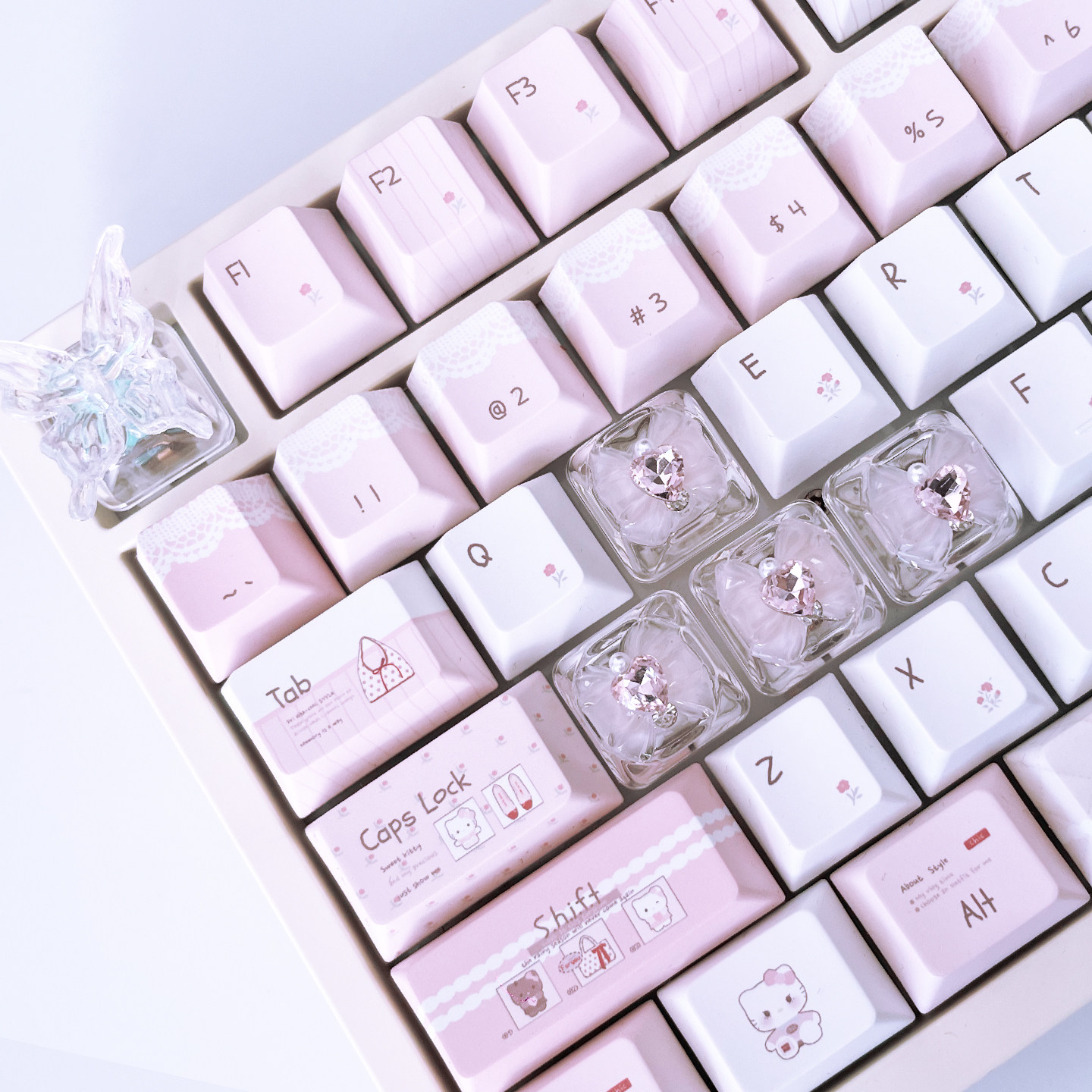 4pcs Butterfly Keycaps Cute Me - Keyboard Lube Kit recension och pris