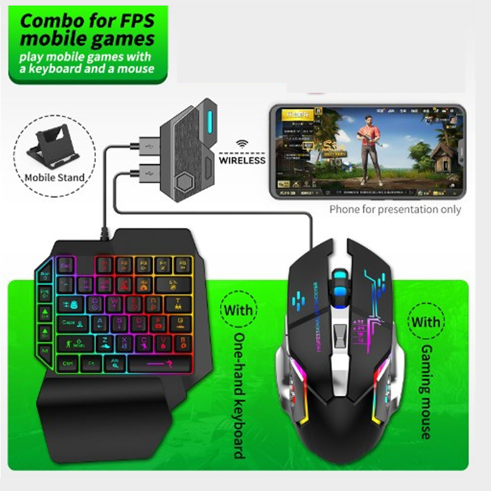 Keyboard Mouse Converter Set R - Gaming Keyboard Mobile recension och pris