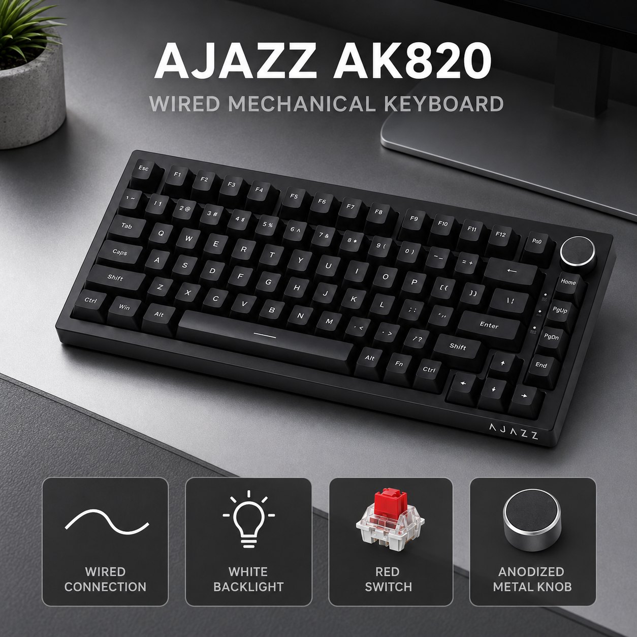 AJAZZ AK820 and AK820PRO Mecha - Gaming Keyboard Budget recension och pris