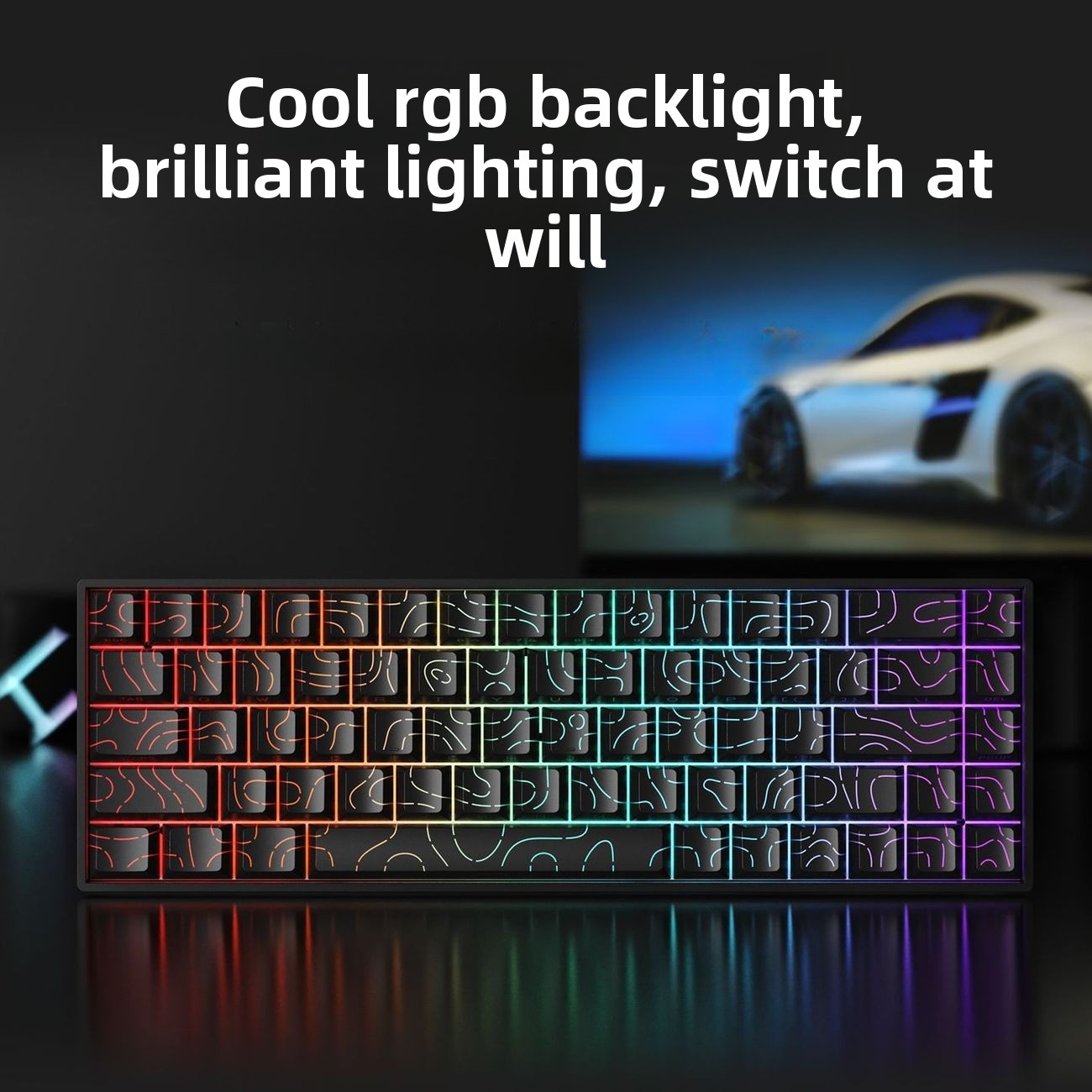 Bluetooth 2.4G Wireless Mechan - Gaming Keyboard Thocky recension och pris