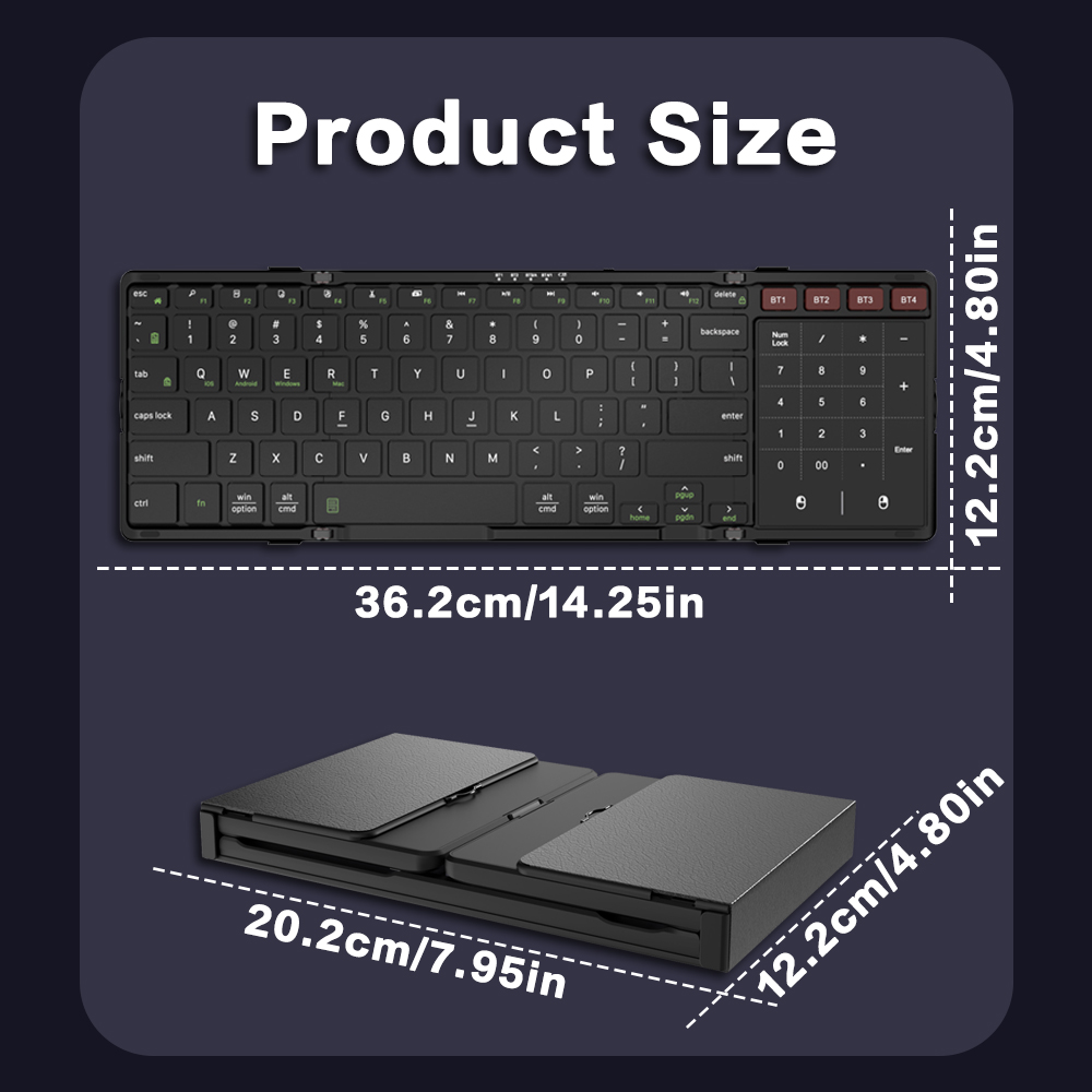 JOMAA Foldable Bluetooth Keybo - Gaming Keyboard Budget recension och pris